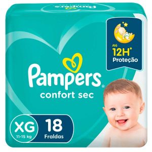 FRALDA PAMPERS CONFORT SEC XG - 18 UNIDADES