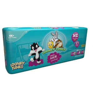 FRALDA BABY LOONEY TUNES MEGA XG 30 UNIDADES