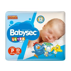 FRALDA BABYSEC ULTRASEC JUMBINHO GALINHA PINTADINHA P - 20 UNIDADES