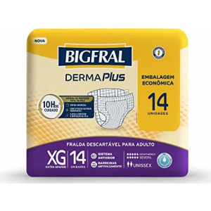 FRALDA BIGFRAL DERMA PLUS ECON XG 14UN