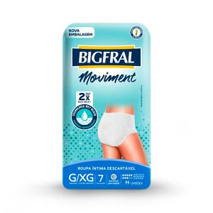 FRALDA CALÇA GERIÁTRICA UNISSEX BIGFRAL MOVIMENT UNISSEX G/XG 7 UNIDADES