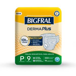 FRALDA GERIÁTRICA BIGFRAL DERMA PLUS P 9 UNIDADES