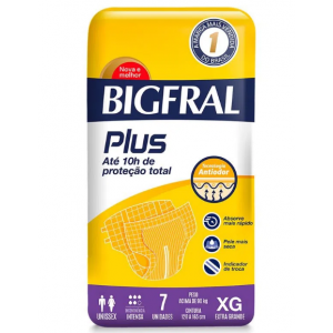 FRALDA GERIÁTRICA BIGFRAL PLUS NORMAL XG 7 UNIDADES
