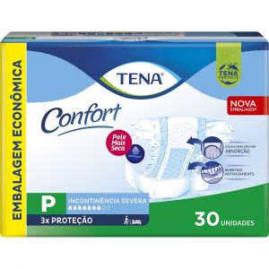 FRALDA GERIÁTRICA TENA CONFORT P COM 30 UNIDADES