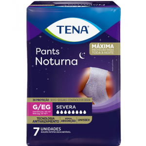 FRALDA GERIÁTRICA TENA PANTS NOTURNA G/EG 7 UNIDADES