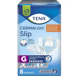 FRALDA GERIÁTRICA TENA SLIP DERMACARE G 8 UNIDADES