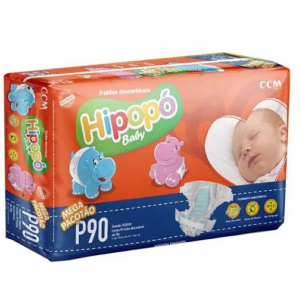 FRALDA HIPOPO BABY MEGA P COM 90 UNIDADES