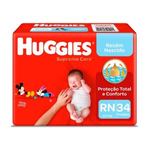 FRALDA HUGGIES SUPREME CARE RN - 34 UNIDADES