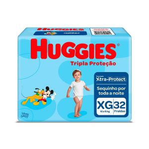 FRALDA HUGGIES TRIPLA PROTEÇÃO XG - 32 UNIDADES