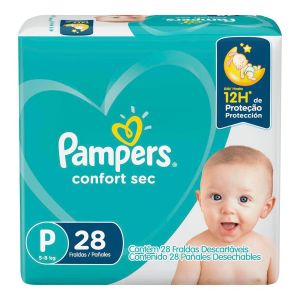 FRALDA PAMPERS CONFORT SEC P - 28 UNIDADES