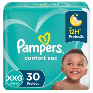 FRALDA PAMPERS CONFORT SEC XXG - 30 UNIDADES