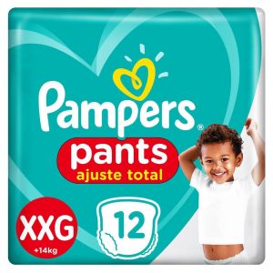 FRALDA PAMPERS PANTS AJUSTE TOTAL TAMANHO XXG COM 12 UNIDADES