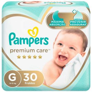 FRALDA PAMPERS PREMIUM CARE G - 30 UNIDADES