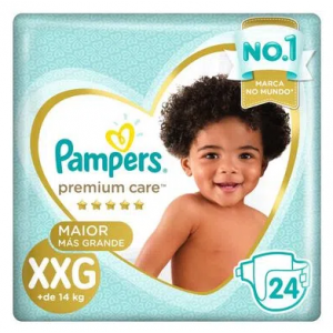 FRALDA PAMPERS PREMIUM CARE XXG COM 24UN