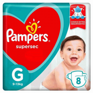 FRALDA PAMPERS SUPERSEC G 8UN