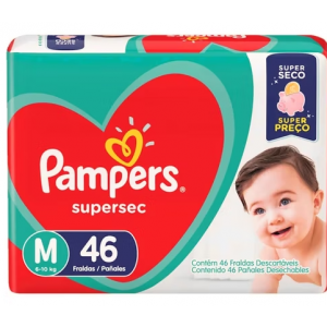 FRALDA PAMPERS SUPERSEC M 46UN