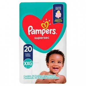 FRALDA PAMPERS SUPERSEC XXG 20 UNIDADES