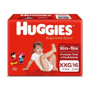 FRALDAS HUGGIES SUPREME CARE XXG COM 16 FRALDAS