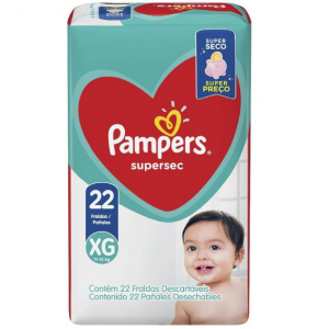FRALDAS PAMPERS SUPERSEC XG - 22 UNIDADES