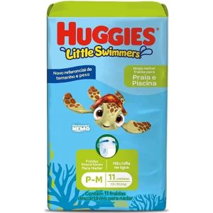 FRALDA HUGGIES LITTLE SWIMMERS P/M 11UN