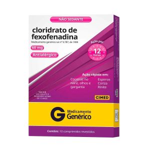 CLORIDRATO DE FEXOFENADINA 60MG COM 10 COMPRIMIDOS - CIMED