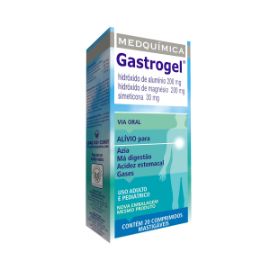 GASTROGEL COM 20 COMPRIMIDOS MASTIGÁVEIS