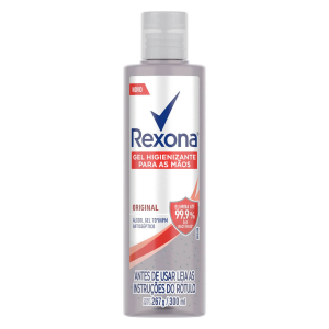 ÁLCOOL GEL 70% PARA MÃOS REXONA ORIGINAL COM 300ML
