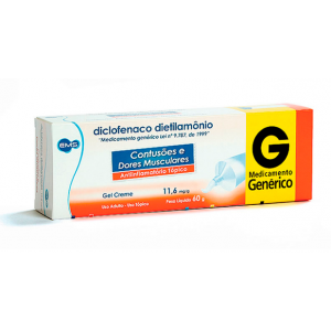 DICLOFENACO DIETILAMÔNIO GEL 11,6MG/G COM 60G - EMS