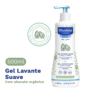 GEL DE BANHO MUSTELA LAVANTE SUAVE CORPO E CABELO 500ML
