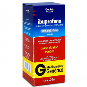 IBUPROFENO GOTAS 100MG COM 20ML  - GEOLAB