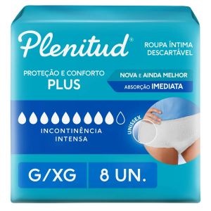 PLENITUD ROUPA ÍNTIMA DESCARTÁVEL UNISSEX G/XG 8UNI