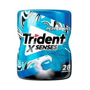 CHICLETE TRIDENT X SENSES PEPPERMINT 54G 28 UNIDADES