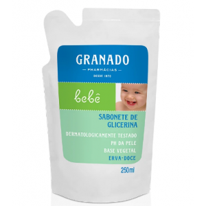 SABONETE LÍQUIDO GRANADO BEBÊ REFIL ERVA DOCE 250ML 