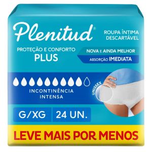 PLENITUD ROUPA ÍNTIMA DESCARTÁVEL UNISSEX PLUS G/XG 24UNI