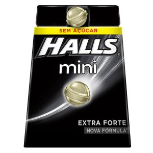 BALA HALLS MINI EXTRA FORTE SEM AÇÚCAR COM 15G