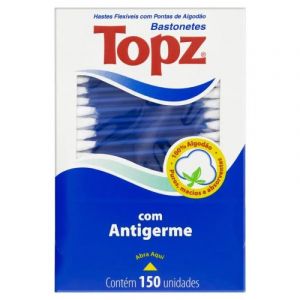 HASTES FLEXÍVEIS TOPZ ANTIGERMES COM 150 UNIDADES