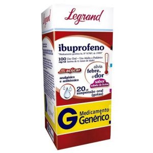 IBUPROFENO GOTAS 100MG COM 20ML  - LEGRAND 