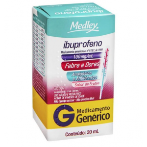 IBUPROFENO GOTAS 100MG COM 20ML - MEDLEY 