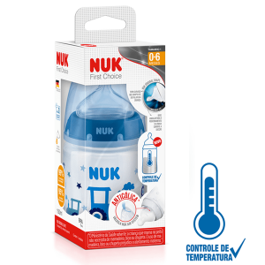 MAMADEIRA NUK FIRST CHOICE AZUL TAMANHO 2 150ML