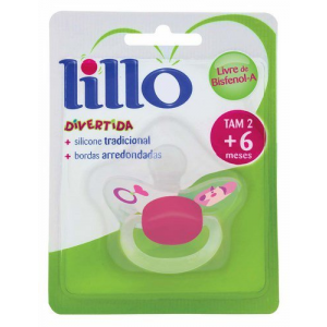 CHUPETA DIVERTIDA ORTO SILICONE TAMANHO 2 ROSA COM 01 UNIDADE 