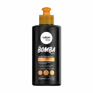 CREME PARA PENTEAR S.O.S BOMBA FORÇA E ENGROSSAMENTO COM 300ML SALON LINE 