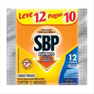 INSETICIDA SBP PASTILHA ELÉTRICO LEVE 12 PAGUE 10 12H REFIL