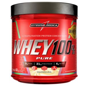 WHEY PROTEIN 100% PURE CONCENTRADO INTEGRALMEDICA BAUNILHA COM 450G