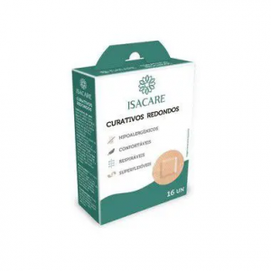 ISACARE CURATIVO REDONDO BEGE 16 UNIDADES