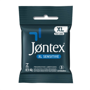 PRESERVATIVO JONTEX SENSITIVE XL COM 3 UNIDADES