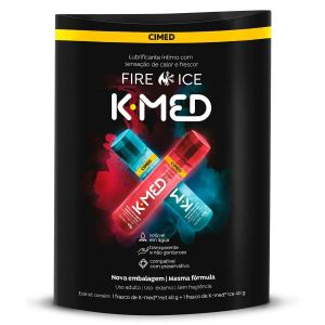 KIT GEL LUBRIFICANTE ÍNTIMO K-MED HOT AND ICE COM 2 UNIDADES DE 40G CADA