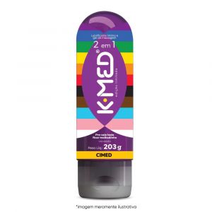 K-MED LGBTQIAP+ 2 EM 1 GEL LUBRIFICANTE ÍNTIMO COM 203G