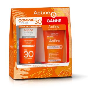 KIT ACTINE PROTETOR SOLAR FPS30 40G+ACTINE GEL DE LIMPEZA 40G