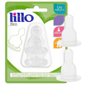KIT 2 BICO MAMADEIRA SILICONE BEBÊ UNIVERSAL NATURFORM LILLO