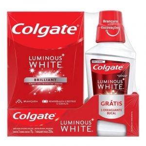 KIT 3 CREMES DENTARIO COLGATE LUMINOUSENX COM 250ML